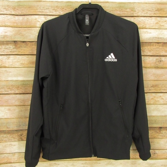 Adidas Aeroready Black Zipper Front Jacket Unisex M - Picture 2 of 16